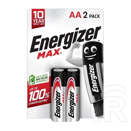 Energizer max tartós elem (aa, lr06, 1.5v, alkáli) 2db/csomag