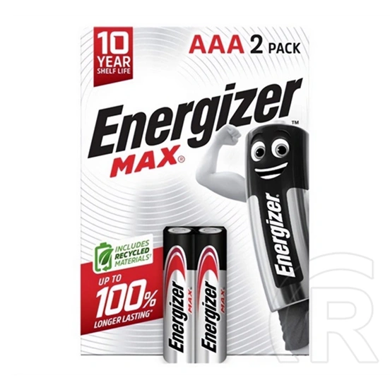 Energizer max tartós elem (aaa, lr03, 1.5v, alkáli) 2db/csomag