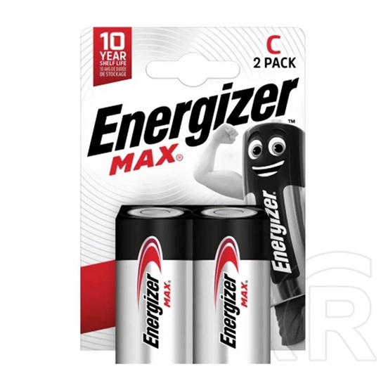 Energizer max tartós elem (c, lr14, 1.5v, alkáli) 2db/csomag