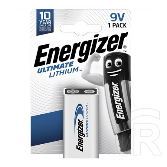 Energizer ultimate lithium tartós elem (6lr61, 9v, lítium) 1db/csomag