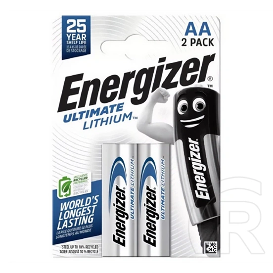 Energizer ultimate lithium tartós elem (aa, lr06, 1.5v, lítium) 2db/csomag