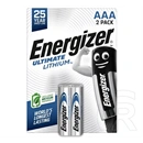 Energizer ultimate lithium tartós elem (aaa, lr03, 1.5v, lítium) 2db/csomag