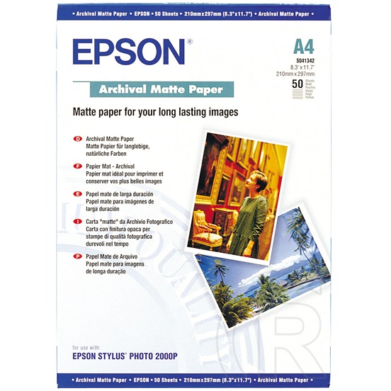 Epson Matte Photo Paper fotópapír A4 (192 g, 50 lap, matt)