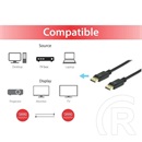 Equip DisplayPort (M) - Displayport (M) kábel (1.4, 8K/60Hz, 2m, fekete)