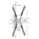 Equip Fali konzol (23"-55", forgatható, dönthető, Max.: 30kg, fekete)