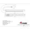 Equip PDU (CEE 7/7, 19", 1U, 8xSchuko, kapcsoló, 1,8 m)