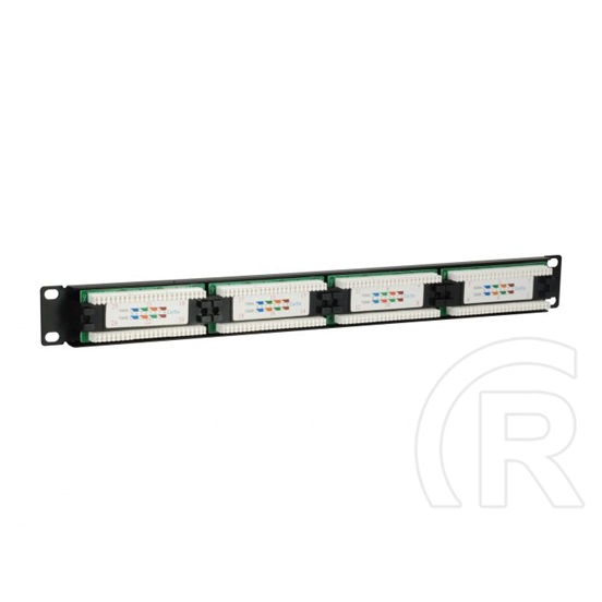 Equip Patch panel (24 port, Cat5e, 1U, árnyékolatlan, fekete)