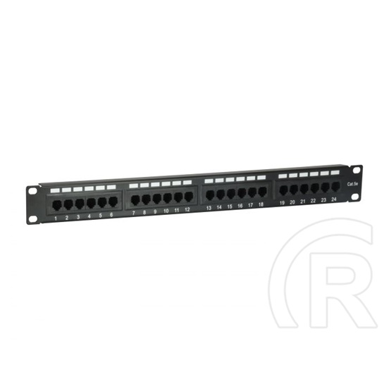 Equip Patch panel (24 port, Cat5e, 1U, árnyékolatlan, fekete)