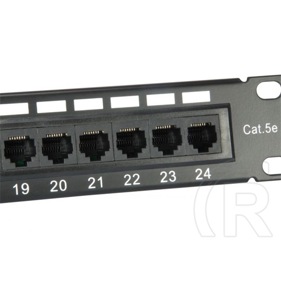 Equip Patch panel (24 port, Cat5e, 1U, árnyékolatlan, fekete)
