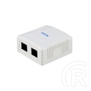 Equip RJ45 fali aljzat 2x CAT5E fehér