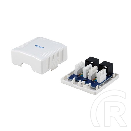 Equip RJ45 fali aljzat 2x CAT5E fehér