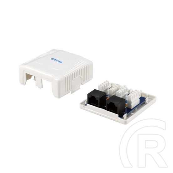 Equip RJ45 fali aljzat 2x CAT5E fehér