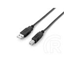 Equip USB 2.0 kábel (A-B, 1,8 m, fekete)