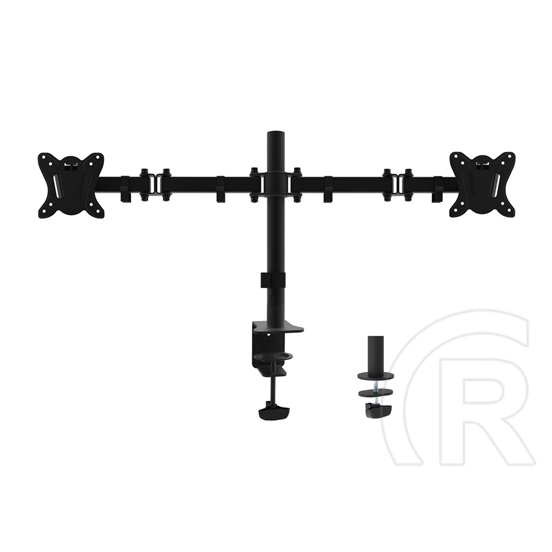 Equip asztali monitor tartó (13"-27", 2 monitor, dönthető, forgatható, fekete)