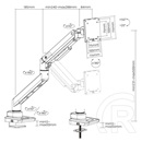 Equip asztali monitor tartó (17"-49", dönthető, forgatható, fekete)