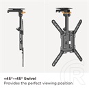 Equip mennyezeti konzol (23"-55", dönthető, Max.: 20 kg, VESA 400, fekete)