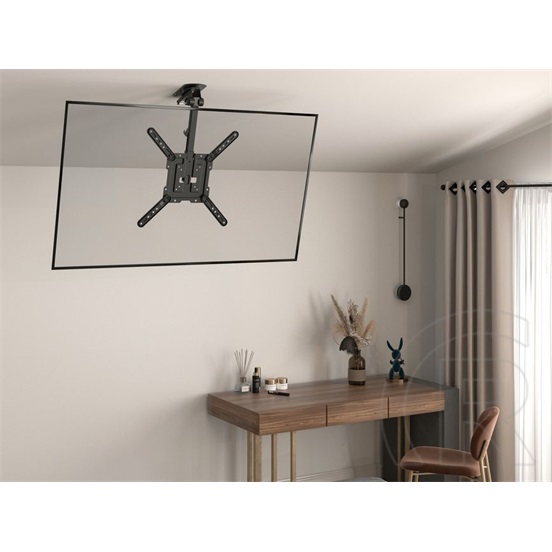 Equip mennyezeti konzol (23"-55", dönthető, Max.: 20 kg, VESA 400, fekete)