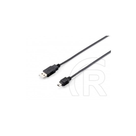 Equip USB 2.0 kábel (A dugó / 5 pin mini-B dugó, 1,8 m, fekete)
