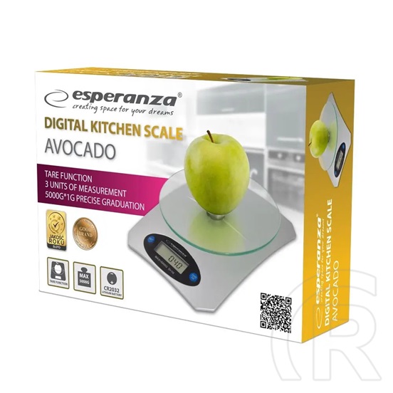 Esperanza EKS006 Avocado konyhamérleg (szürke)