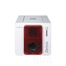 Evolis Zenius Classic egyoldalas kártyanyomtató opciók nélkül, USB, bővíthető (fehér-piros)