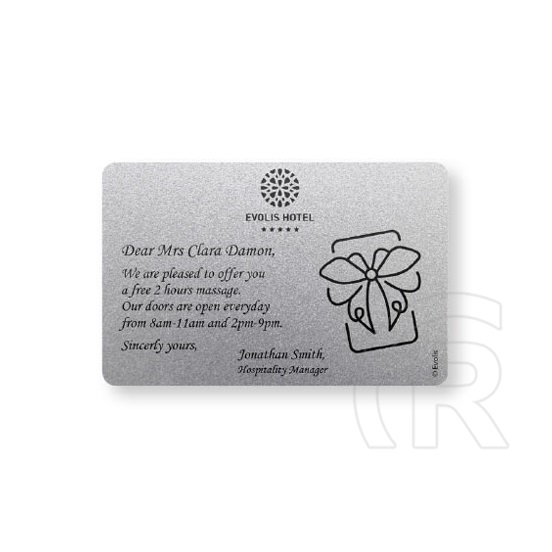 Evolis üres PVC kártya (0,76 mm vastag, ezüst, 100 db / csomag)