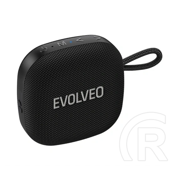 Evolveo topsound bluetooth hangszóró (v5.3, 1200mah belső akku, fm rádió, led jelzés, ipx7) fekete