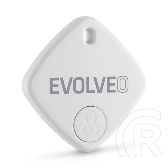 Evolveo tracktag bluetooth nyomkövető (kulcstartóra, táskára, valós idejű nyomkövetés, ios kompatibilis) fehér