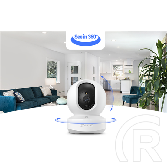 Ezviz TY1 beltéri biztonsági kamera (2K, 3MP, 360°, színes éjszakai látás, járőr mód, kétirányú hang, USB-C)