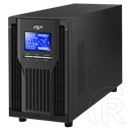 FSP Champ 3000VA UPS (online, 2700W, LCD, menedzselhető, USB 2.0, soros port, 4x C13, torony, IEC)