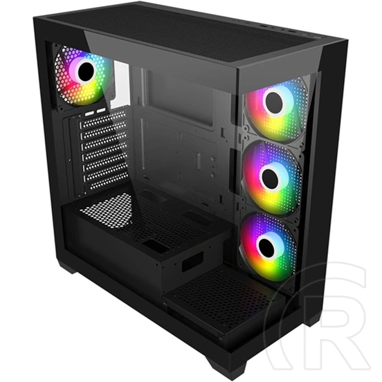FSP M340-BA (midi torony, ATX, ablakos, fehér)