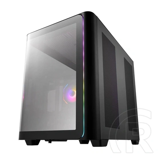 FSP M580-BA (midi torony, ablakos, ATX, fekete)