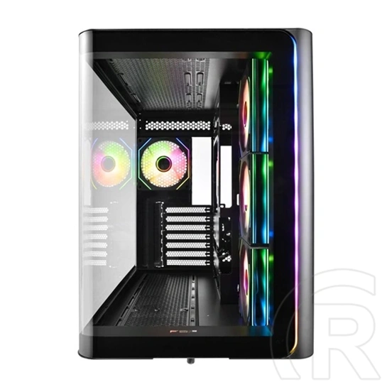 FSP M580-BA (midi torony, ablakos, ATX, fekete)
