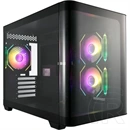 FSP S380 (midi torony, ATX, ablakos, fekete)