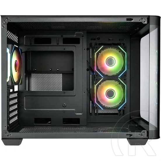 FSP S380 (midi torony, ATX, ablakos, fekete)