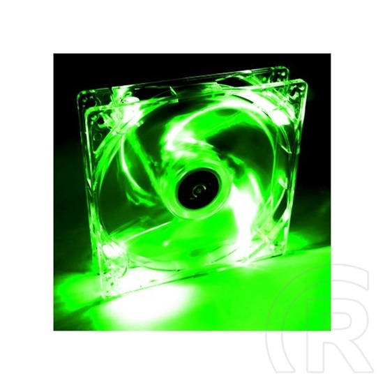 Akyga AW-12A-BG ventilátor (120 mm, molex/3 pin, zöld led)