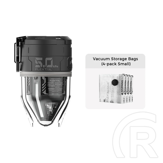 Flextail MAX Pump 3 Hordozható elektromos pumpa LED lámpával (7,215Wh, 500L/perc, fekete)