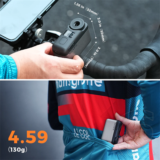 Flextail Tiny Bike Pump Pro Hordozható elektromos kerékpárpumpa LED kijelzővel (450mAh, 120 PSI)