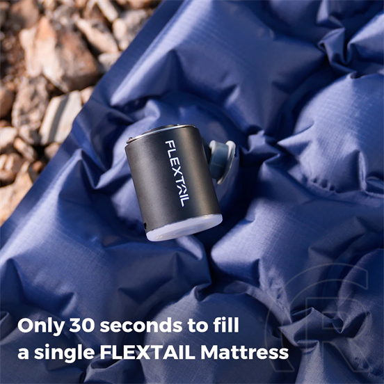 Flextail Tiny Pump X Kompakt 3 az 1-ben tölhető kempingpumpa (800 mAh, 180 l/perc, fekete)