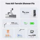 Flextail Tiny Shower Ultrakönnyű hordozható zuhany 2,5L/perc vízáramlással