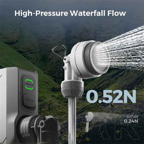 Flextail Tiny Shower Ultrakönnyű hordozható zuhany 2,5L/perc vízáramlással