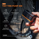 Flextail Tiny Tire Pump ACS hordozható elektromos kerékpárpumpa LED lámpával (3,7Wh, 120 PSI)