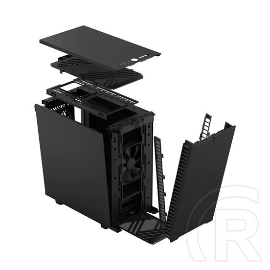Fractal Design Define 7 Mini Black Solid ház (mATX, fekete)