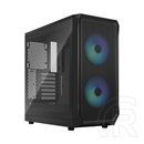 Fractal Design Focus 2 Black TG Clear Tint (MicroATX, Ablakos, fekete)