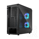 Fractal Design Focus 2 Black TG Clear Tint (MicroATX, Ablakos, fekete)