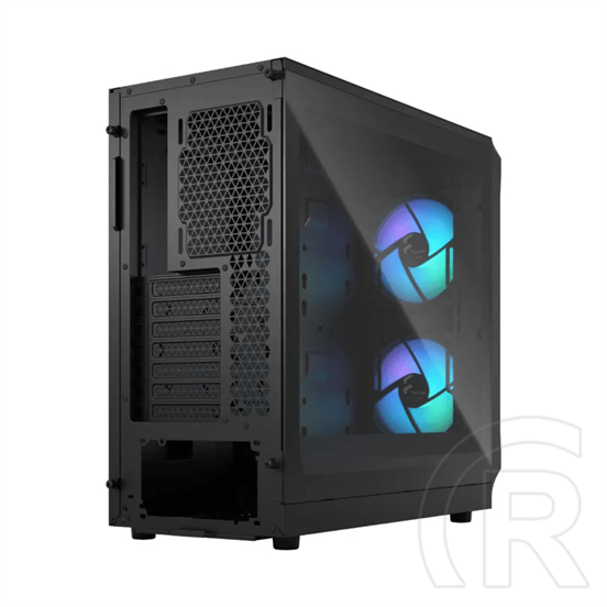 Fractal Design Focus 2 Black TG Clear Tint (MicroATX, Ablakos, fekete)