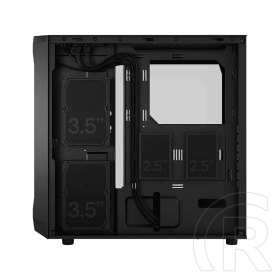 Fractal Design Focus 2 Black TG Clear Tint (MicroATX, Ablakos, fekete)