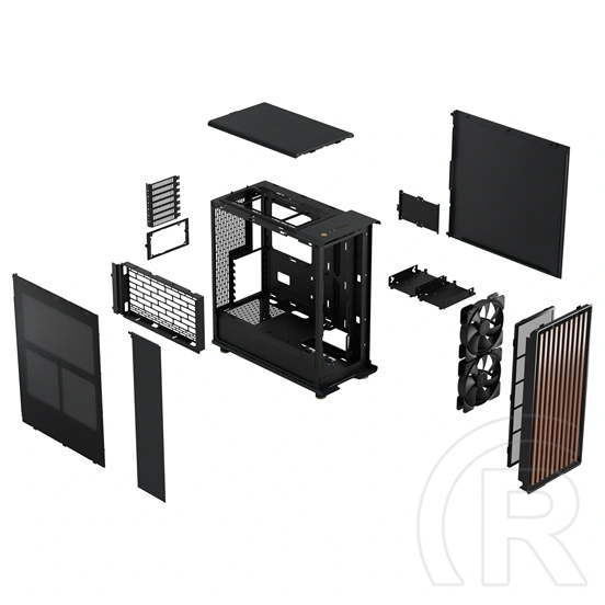 Fractal Design North Charcoal Black TGD ház (ATX, ablakos, fekete)