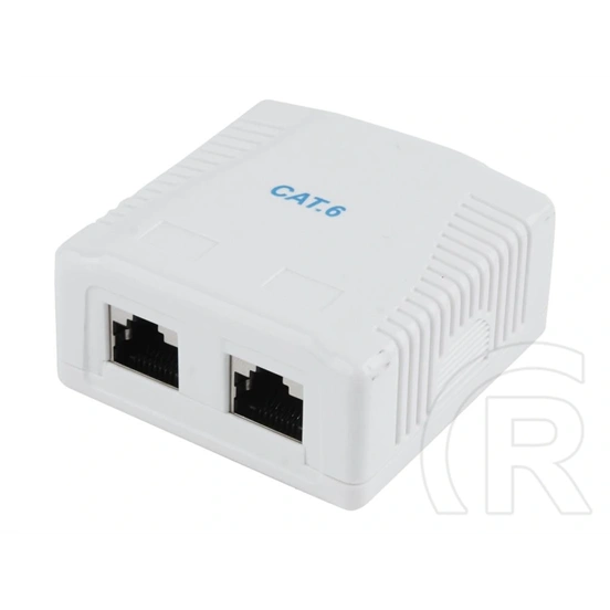 GEMBIRD Fali aljzat, CAT6 Keystone betéttel, FTP, 2 port