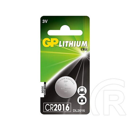 GP CR2016 Lithium gombelem (5db/csomag)