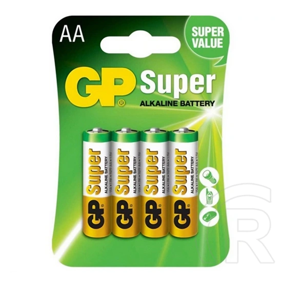 GP super tartós elem (aa, lr6, 12v, alkáli) 4db/csomag